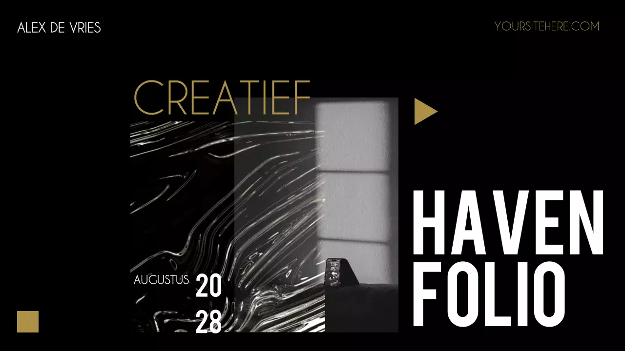 zwart creatief portfolio cv presentatie