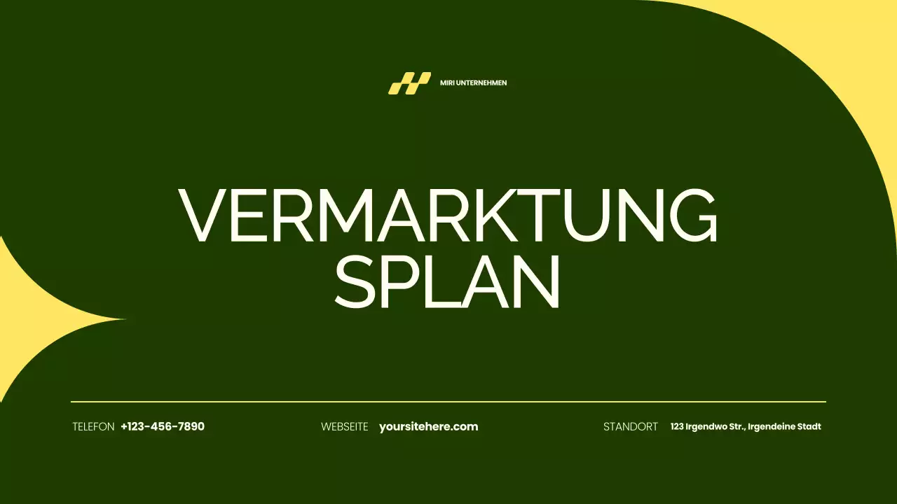 Präsentation eines einfachen grünen Marketingplans