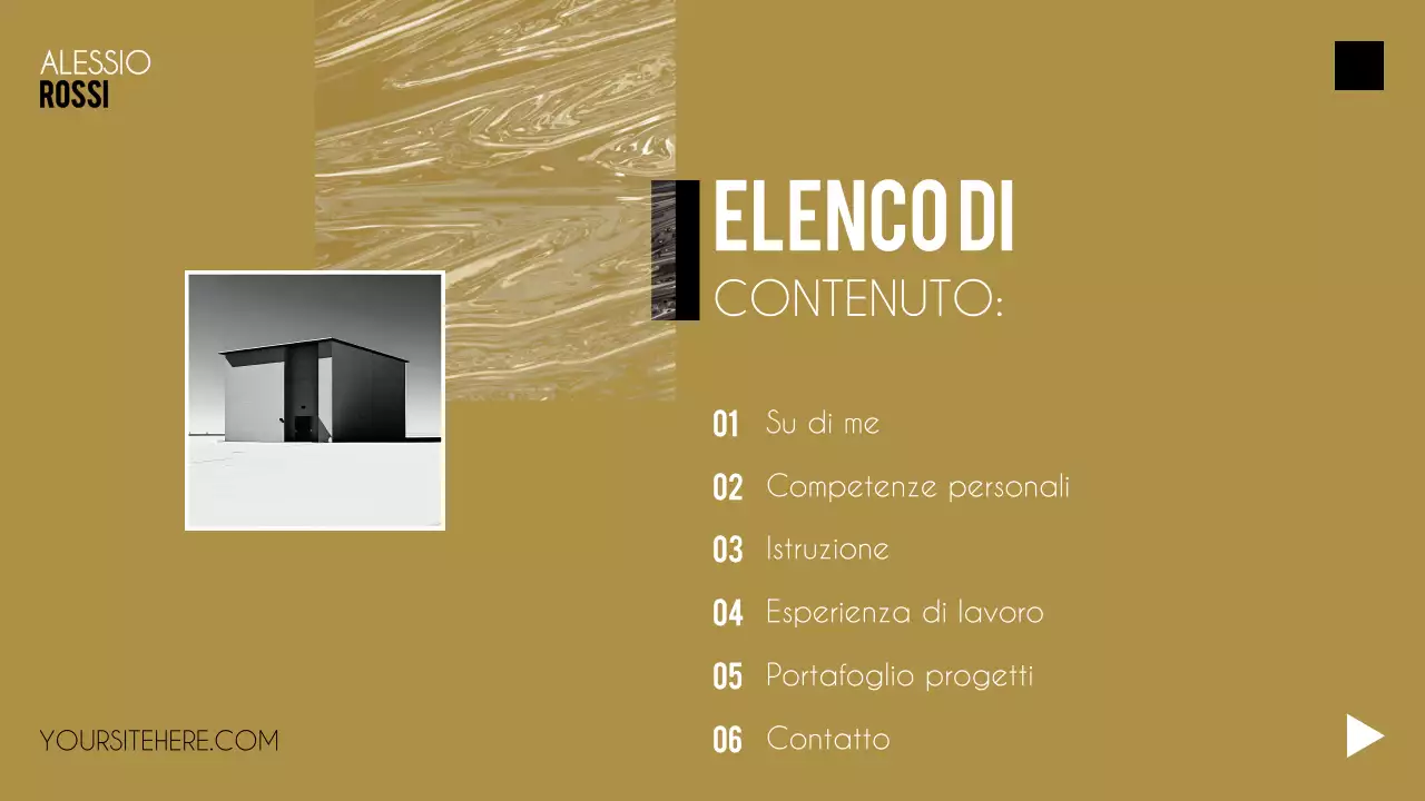 presentazione del curriculum portfolio creativo nero