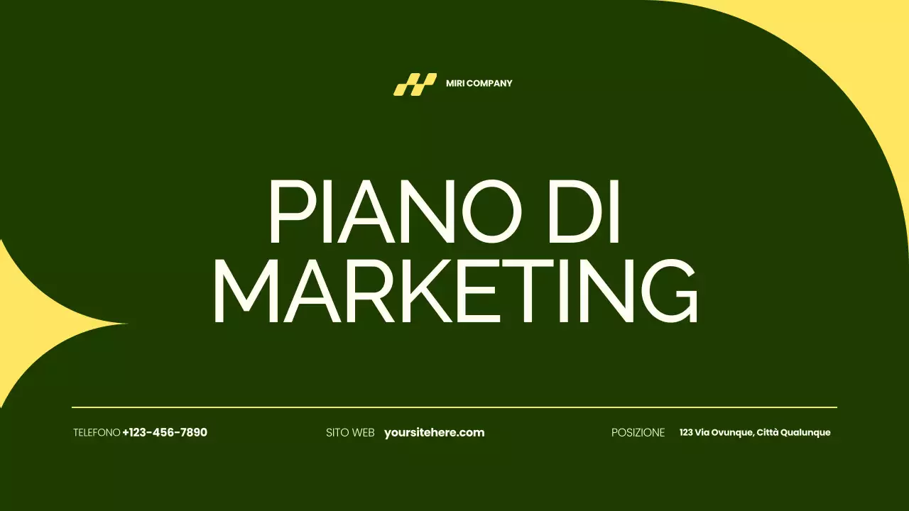 presentazione del piano di marketing verde semplice
