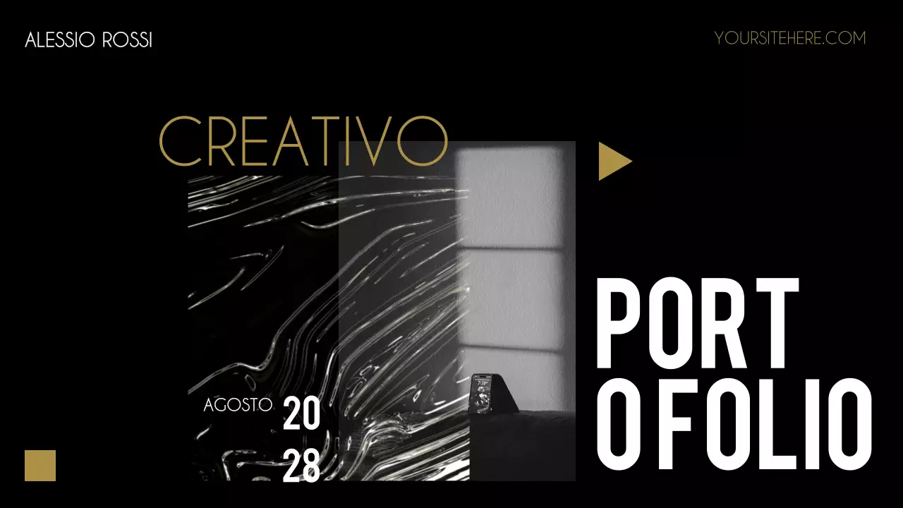presentazione del curriculum portfolio creativo nero