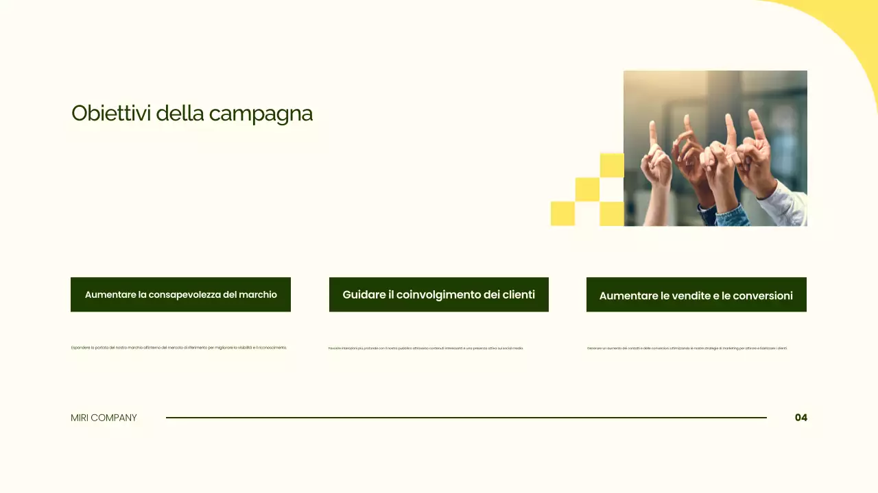 presentazione del piano di marketing verde semplice