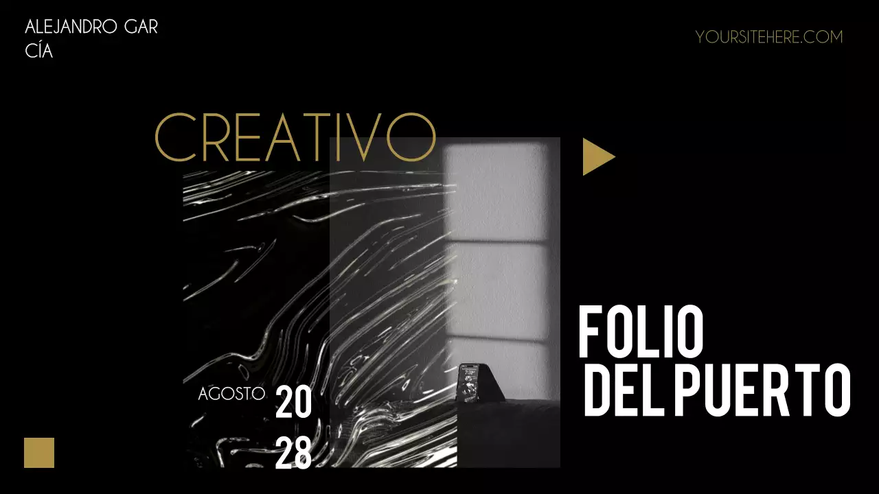 portafolio creativo negro curriculum vitae presentación