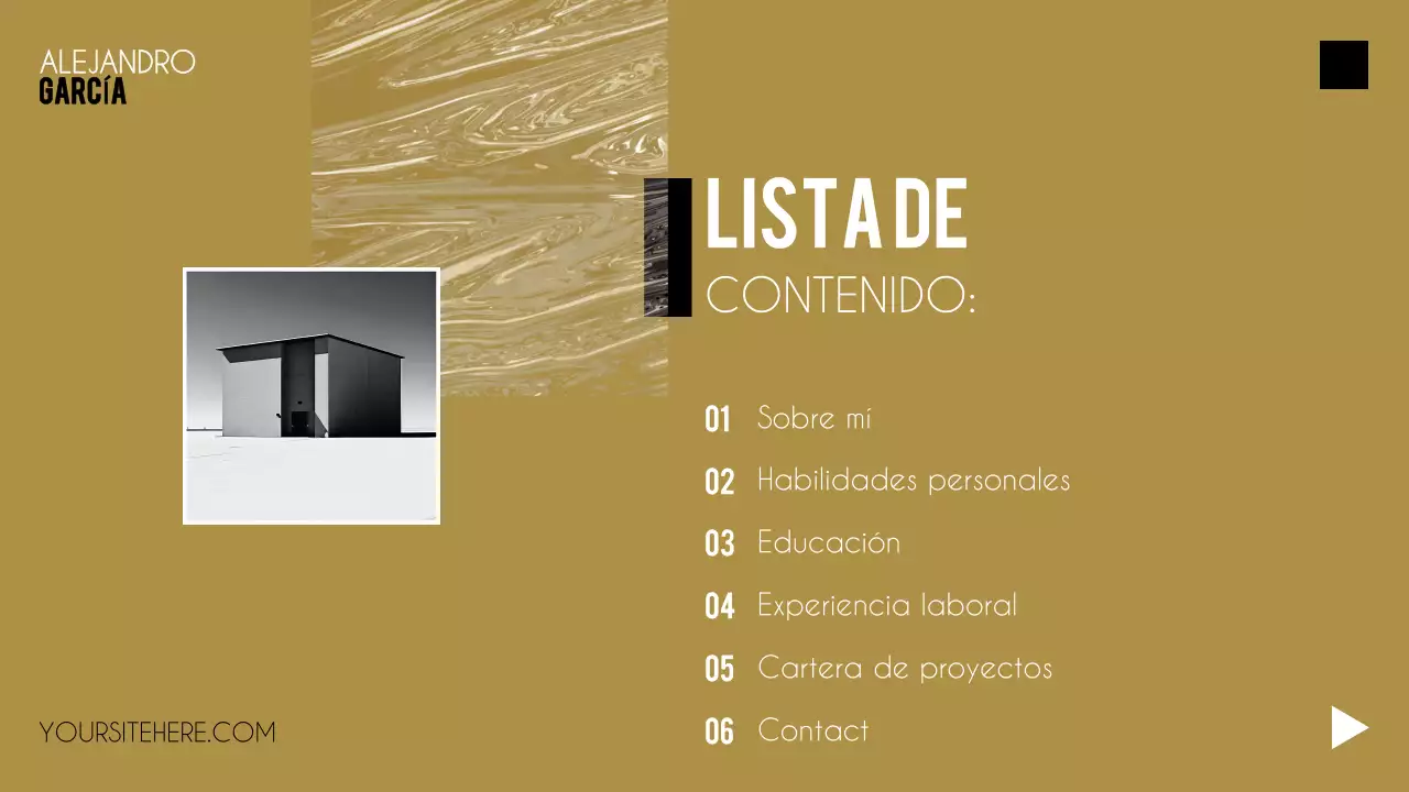 portafolio creativo negro curriculum vitae presentación