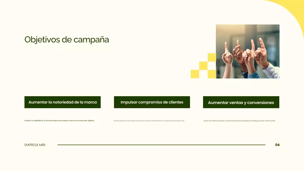 presentación sencilla de un plan de marketing ecológico