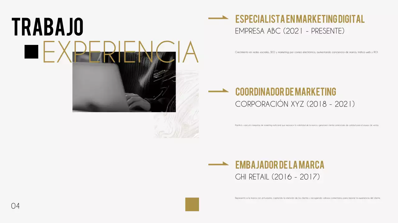 portafolio creativo negro curriculum vitae presentación