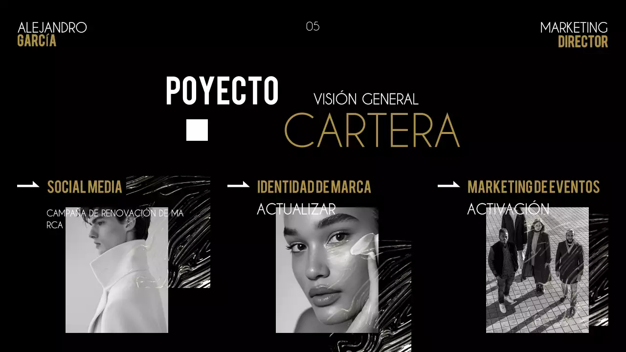 portafolio creativo negro curriculum vitae presentación