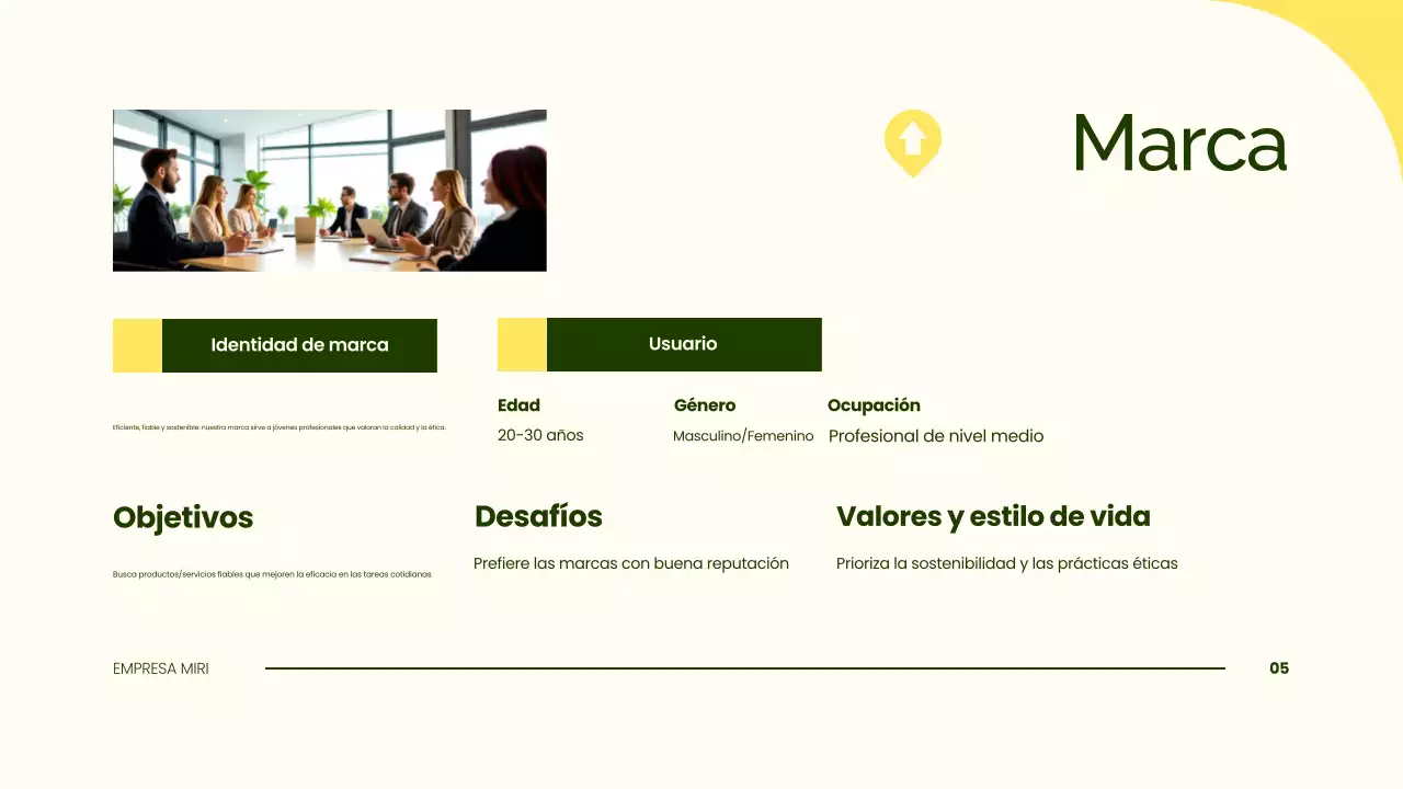 presentación sencilla de un plan de marketing ecológico