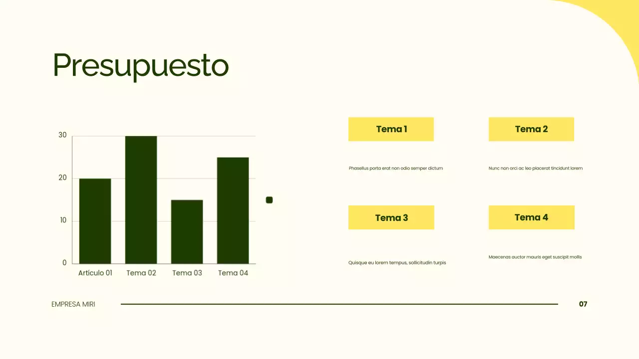 presentación sencilla de un plan de marketing ecológico