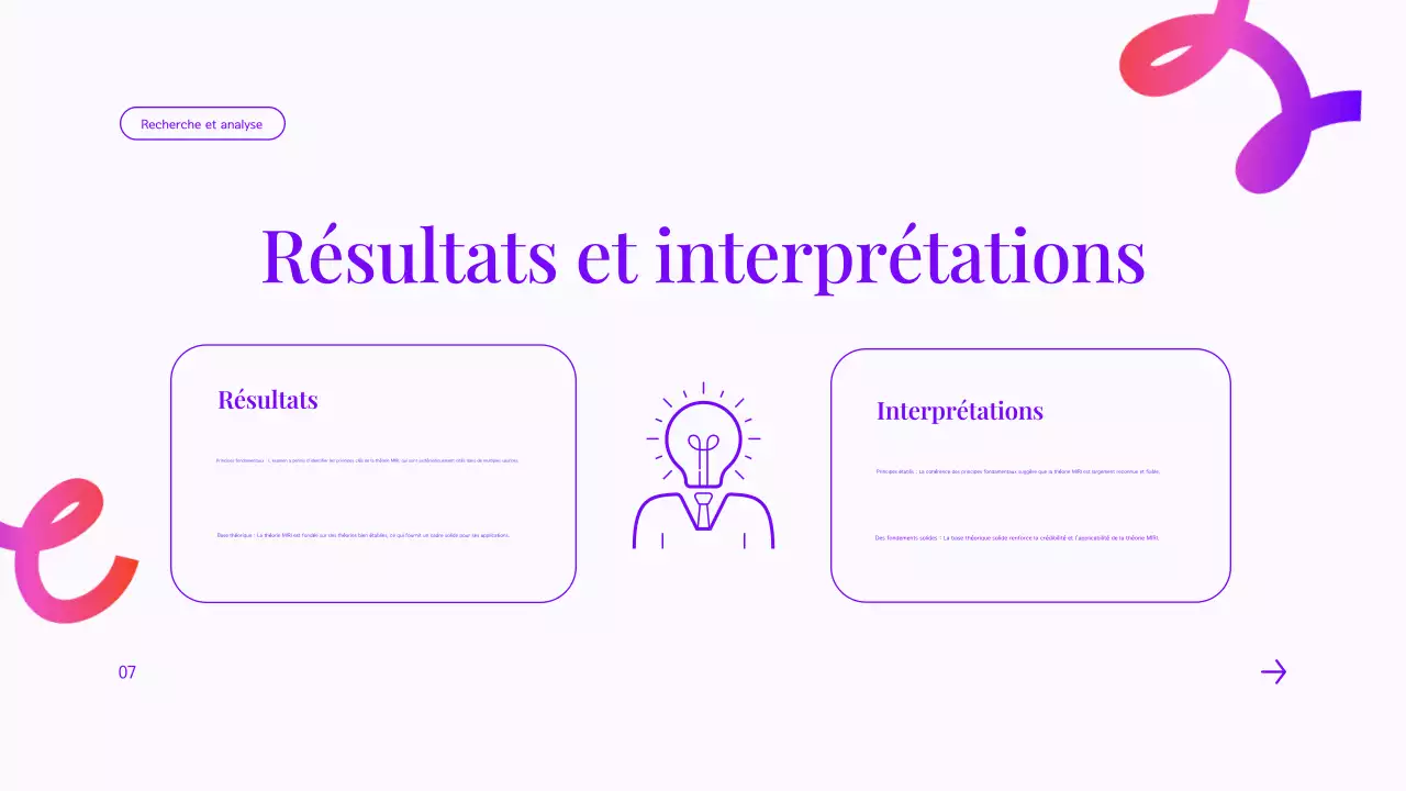 présentation de l'aperçu du projet du groupe modern purple