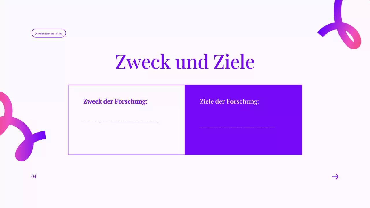 moderne lila Gruppe Projektübersicht Präsentation