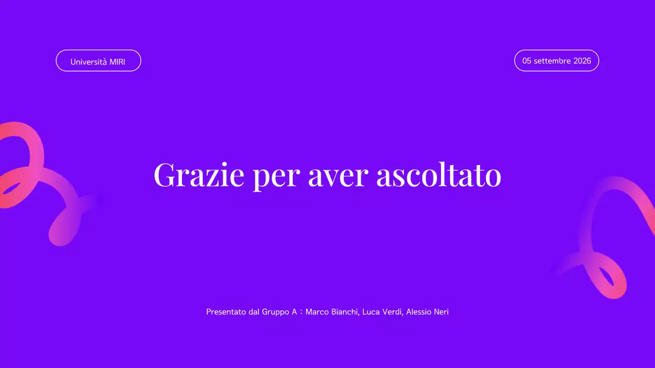 presentazione del progetto del gruppo viola moderno