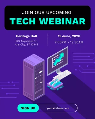 Purple Modern Tech Event Invitation Instagram Post