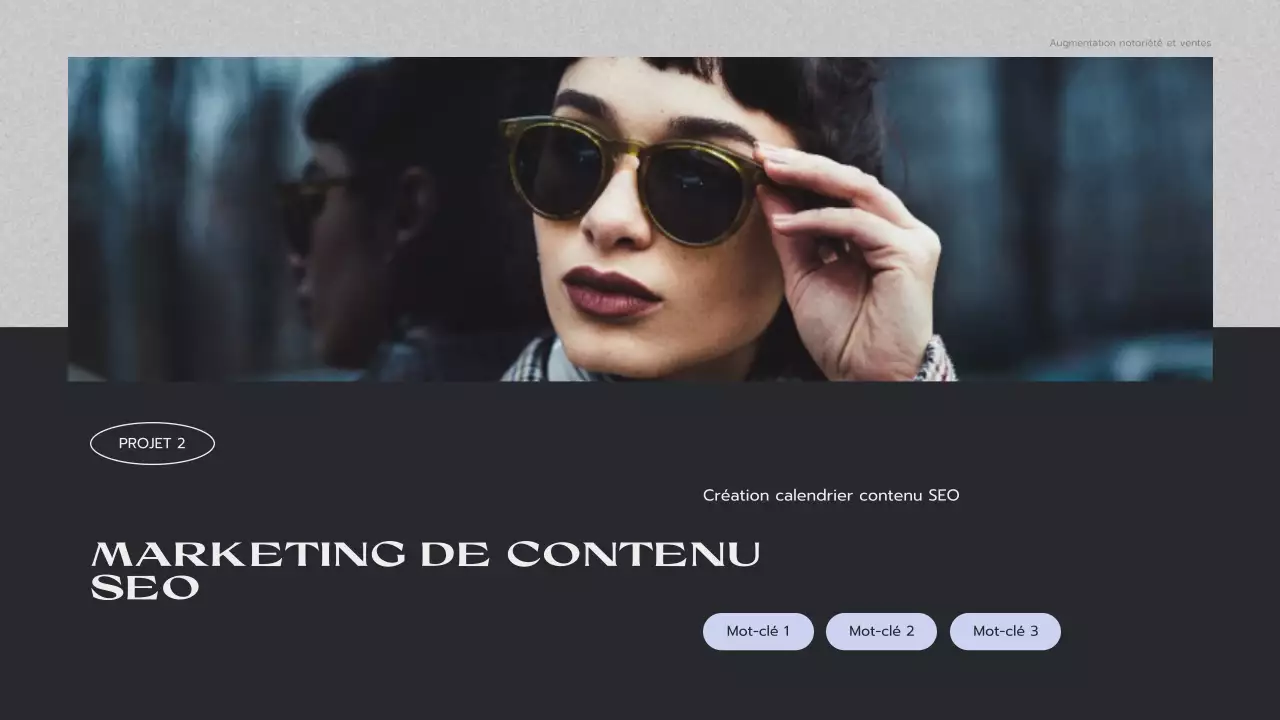 présentation d'un portfolio créatif gris