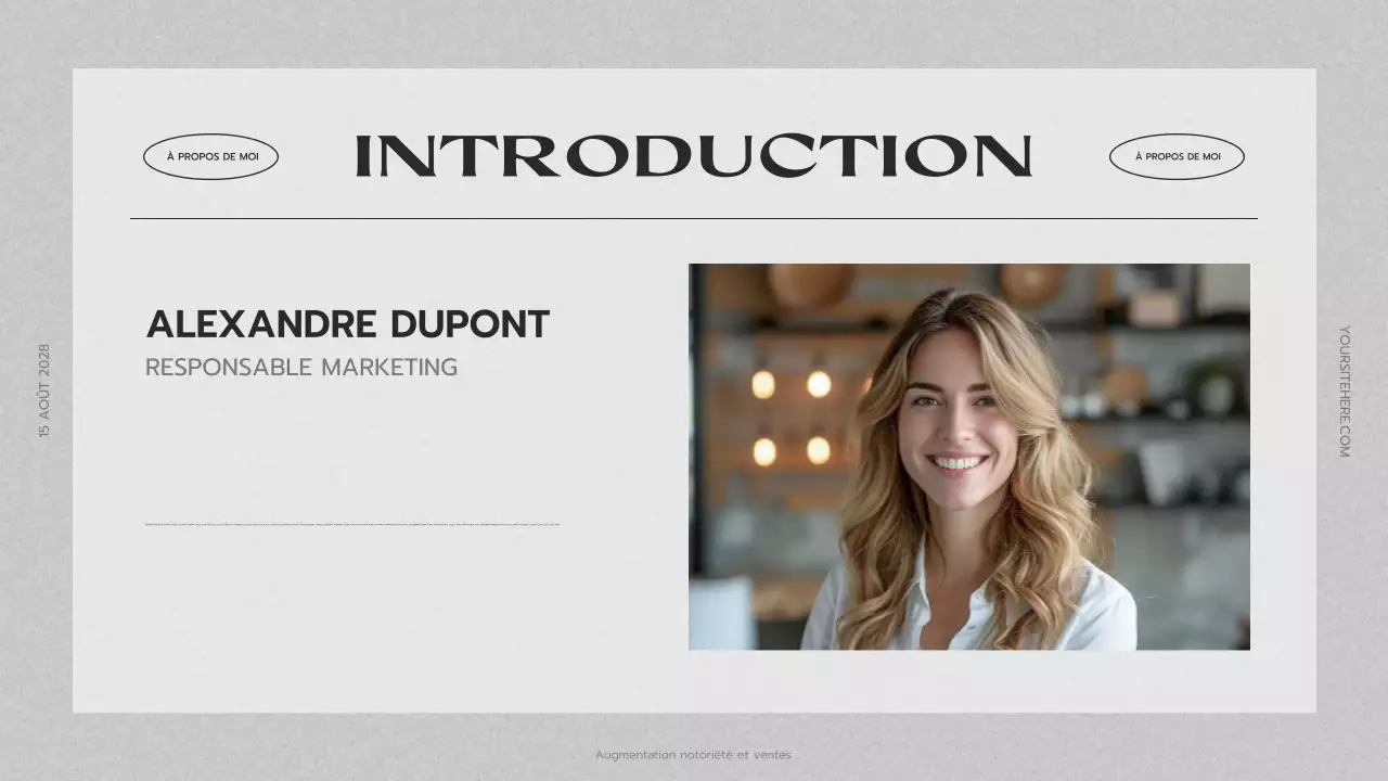 présentation d'un portfolio créatif gris