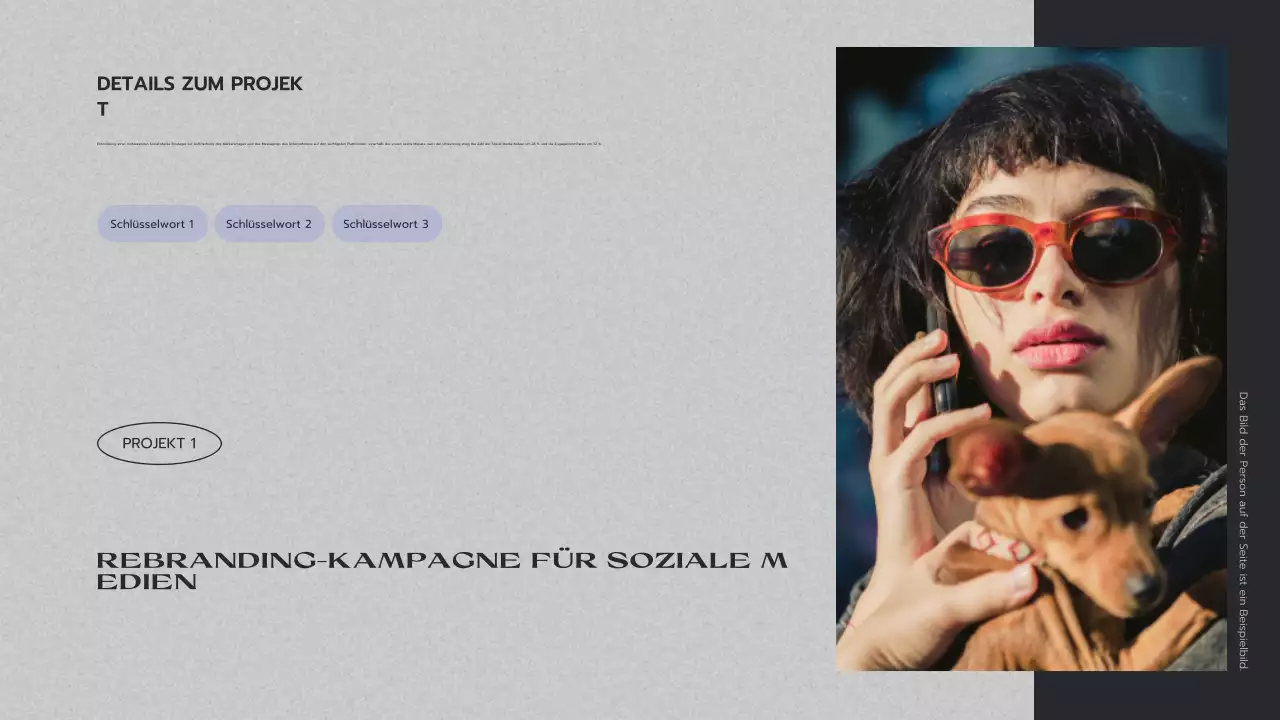 graue kreative Portfolio-Präsentation