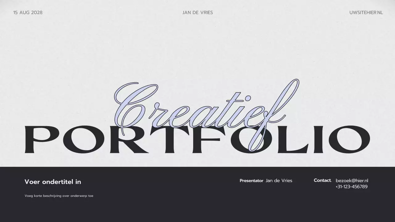 presentatie grijs creatief portfolio