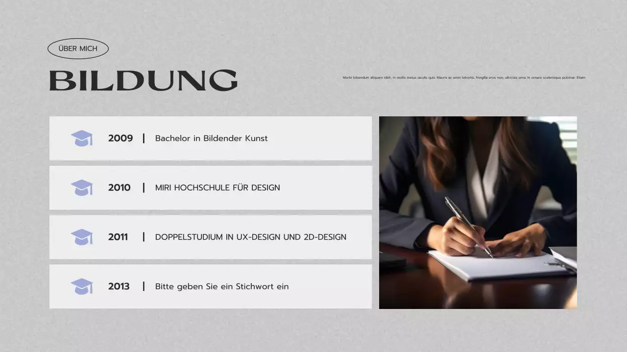 graue kreative Portfolio-Präsentation