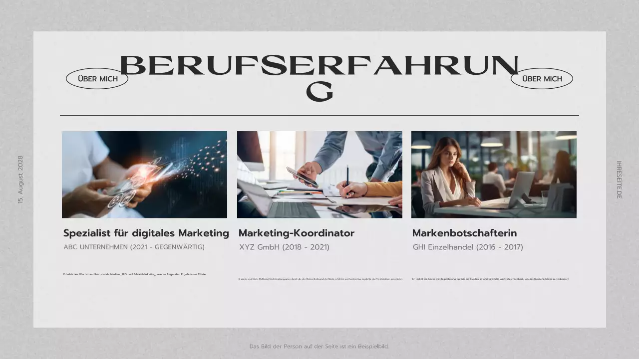 graue kreative Portfolio-Präsentation