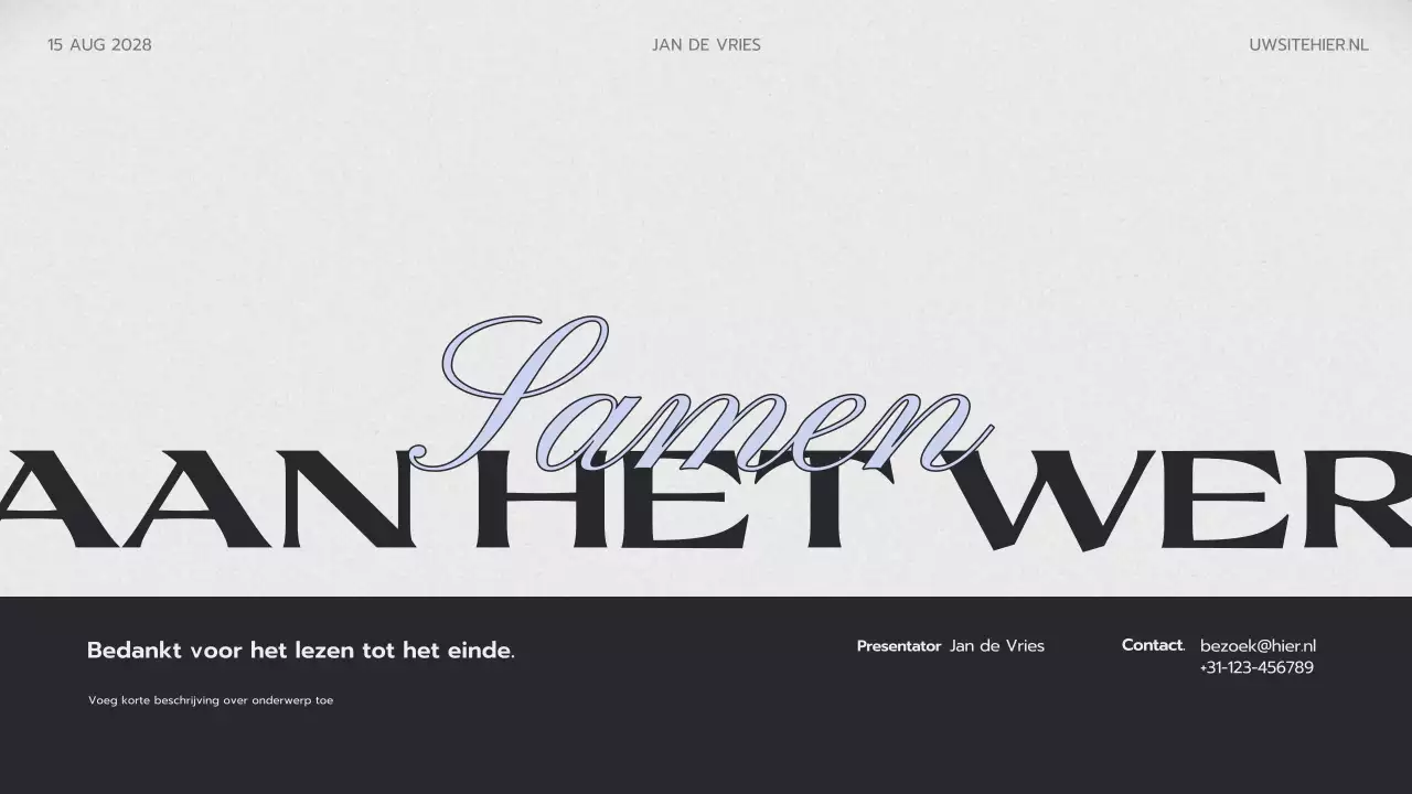 presentatie grijs creatief portfolio