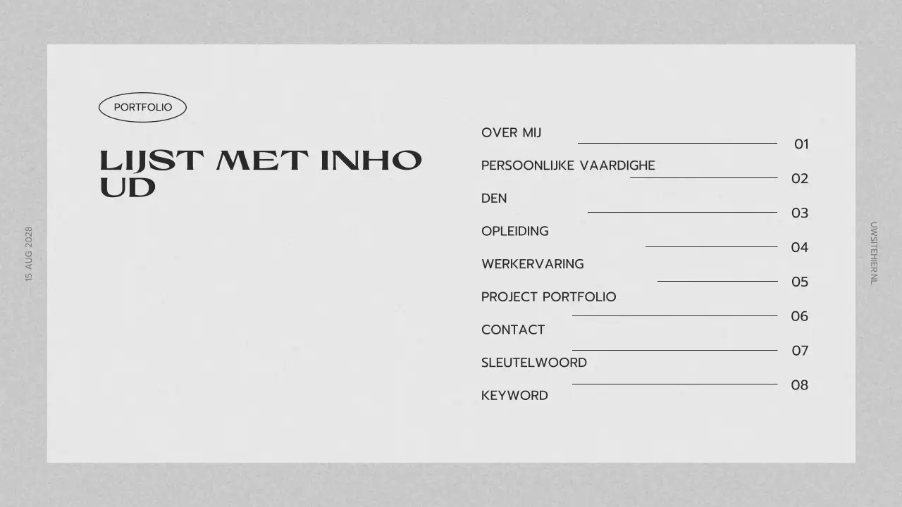 presentatie grijs creatief portfolio