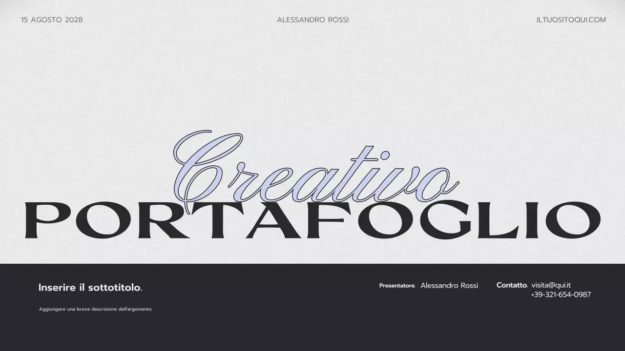 presentazione del portafoglio creativo grigio