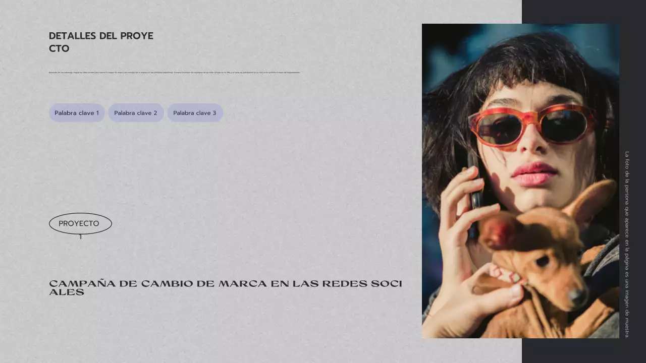 gris presentación de portafolio creativo