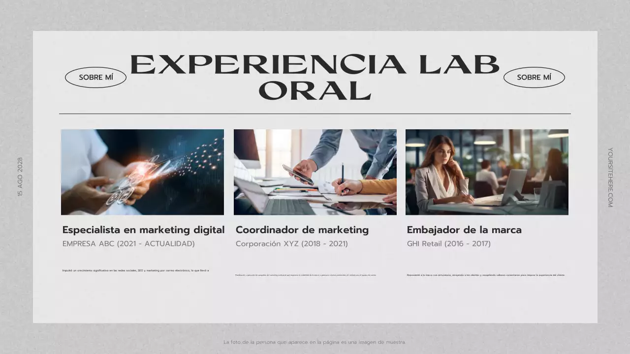 gris presentación de portafolio creativo