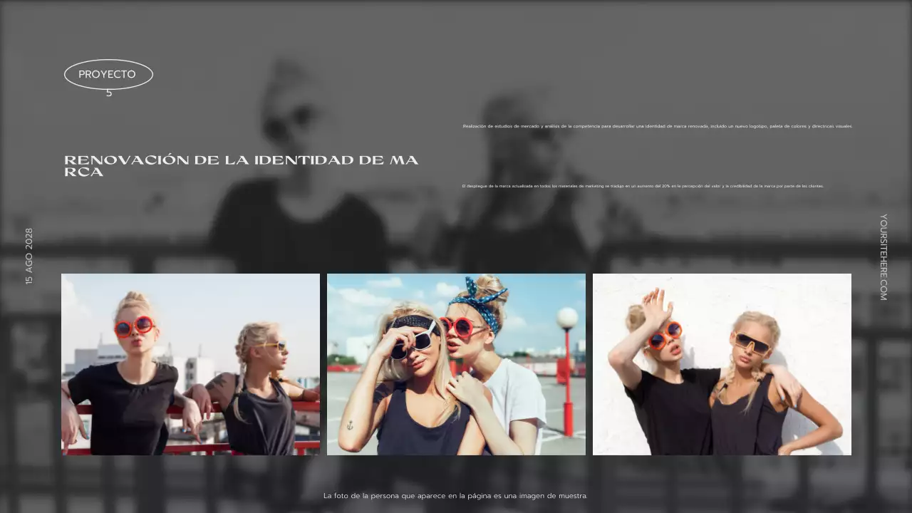 gris presentación de portafolio creativo