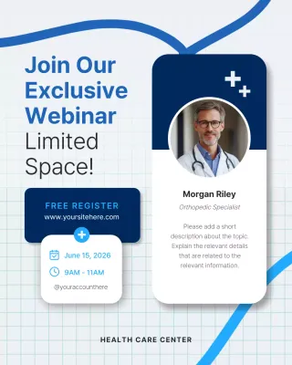 Blue Modern Healthcare Webinar Announcement Instagram Post