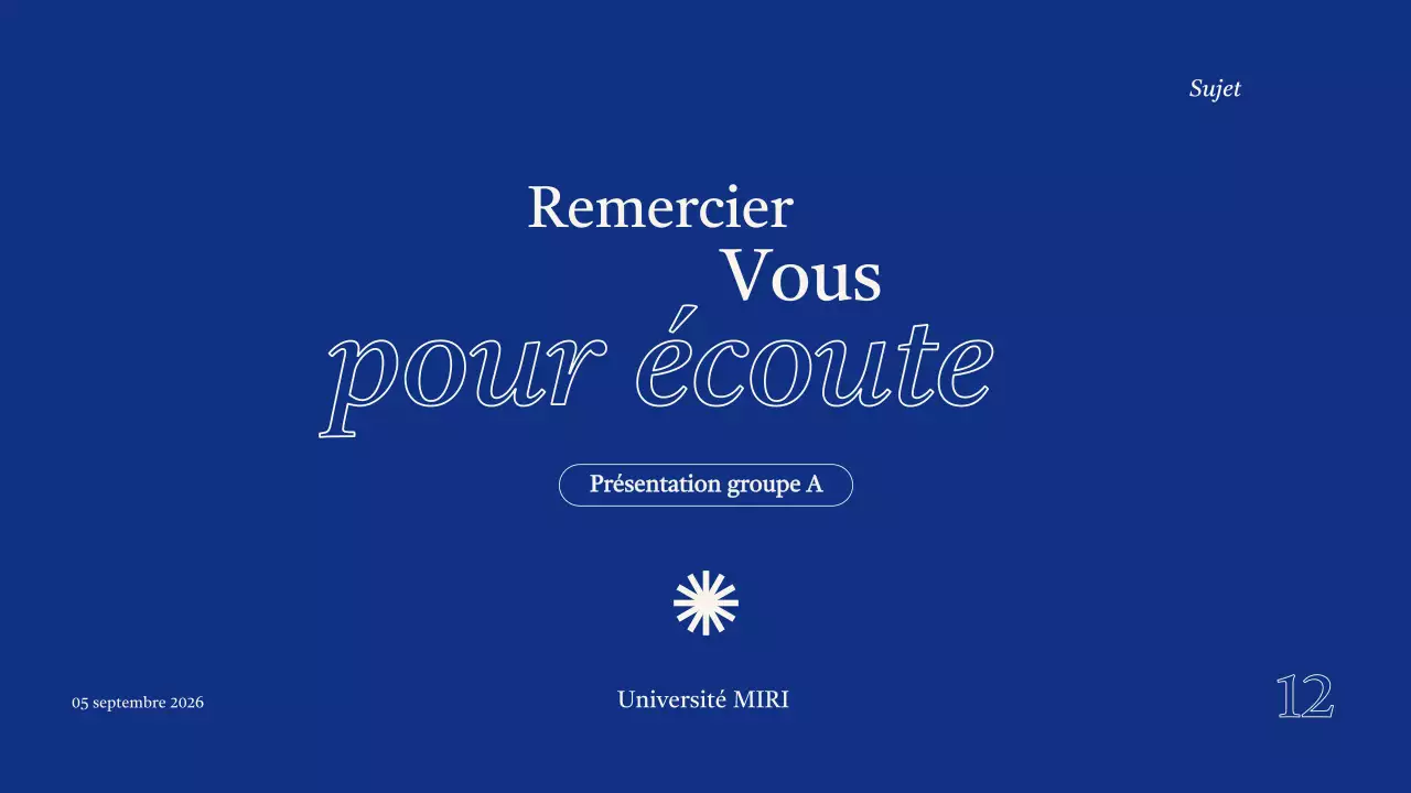 Présentation du projet du groupe Blue Modern