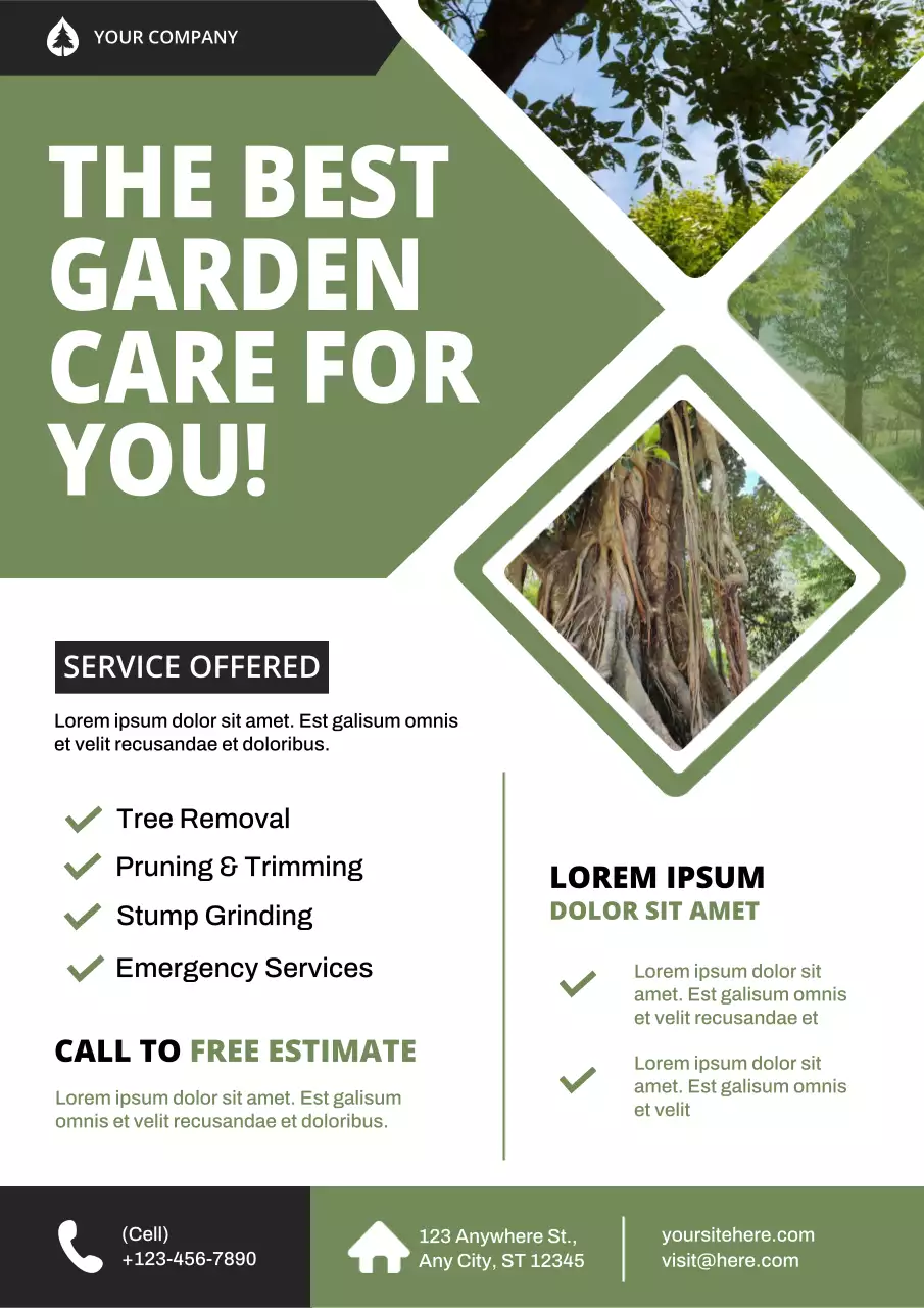Green Modern Garden Services Advertisement Poster