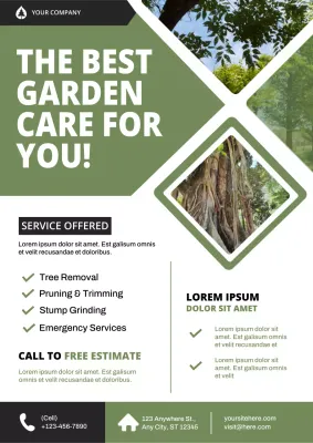 Green Modern Garden Services Advertisement Poster