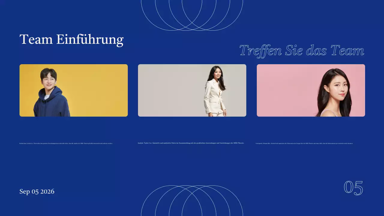 Projektpräsentation der Blue Modern Group