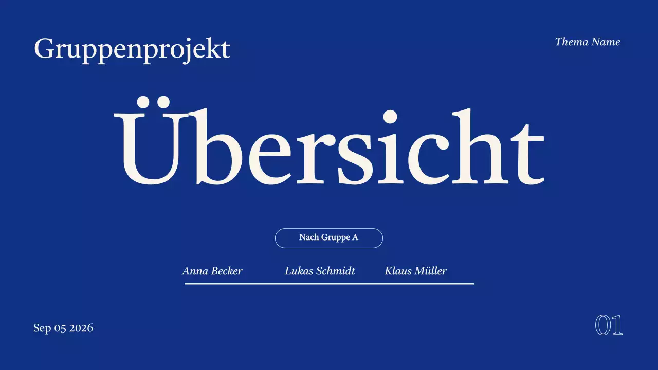 Projektpräsentation der Blue Modern Group