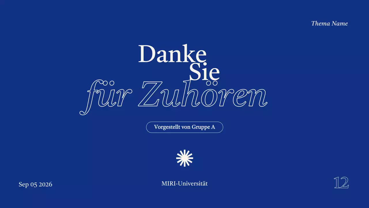 Projektpräsentation der Blue Modern Group