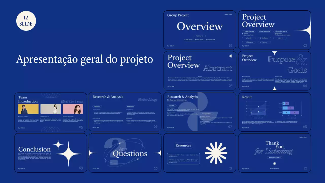 Apresentação do projeto Blue Modern Group