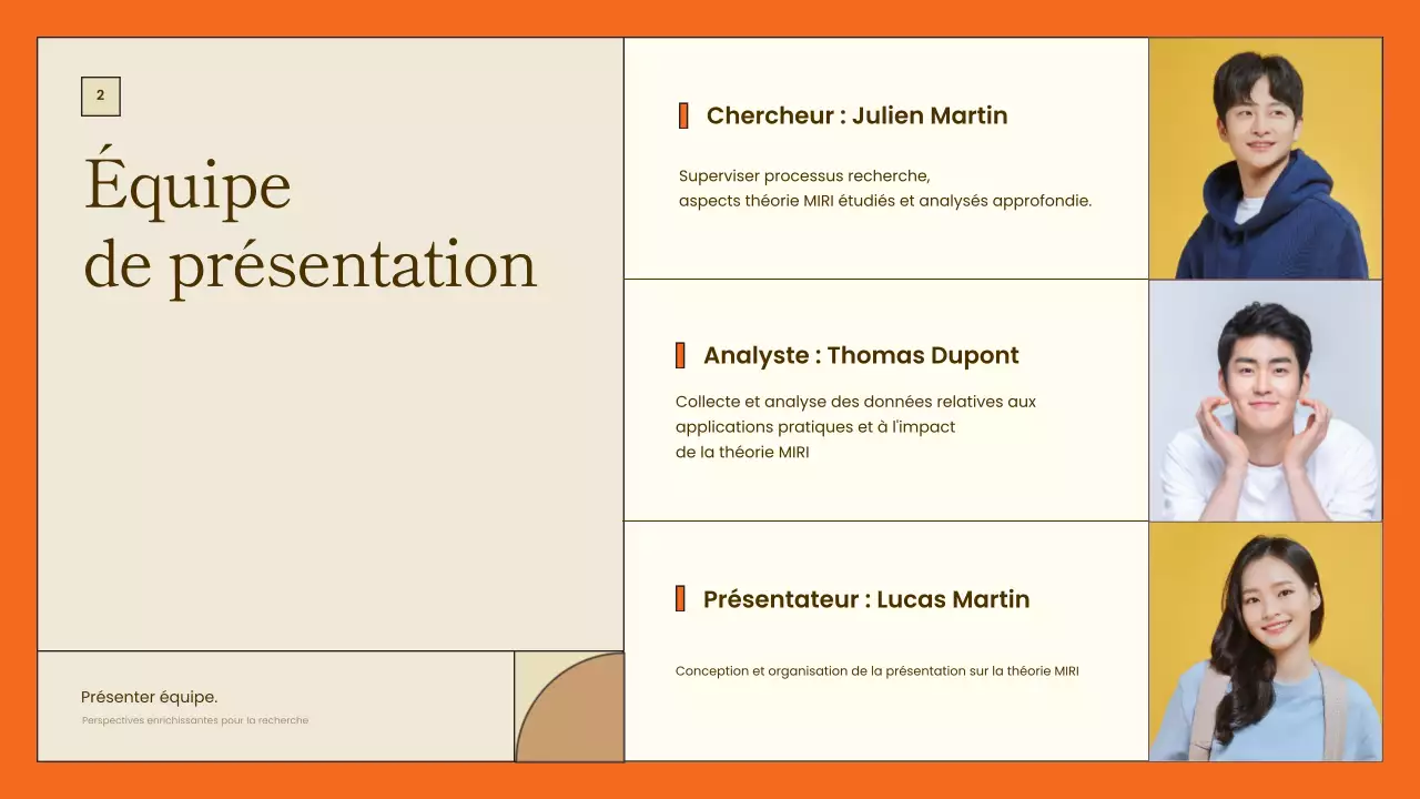 présentation minimaliste du projet orange