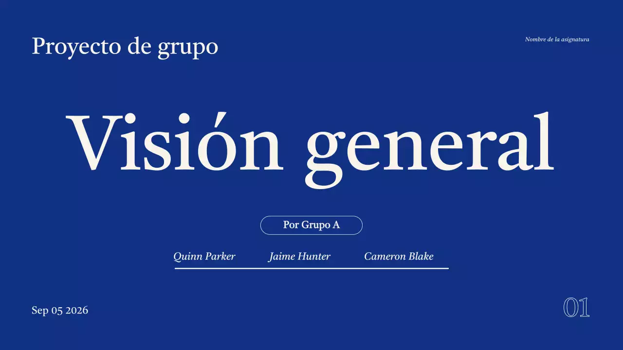 Presentación del proyecto Blue Modern Group