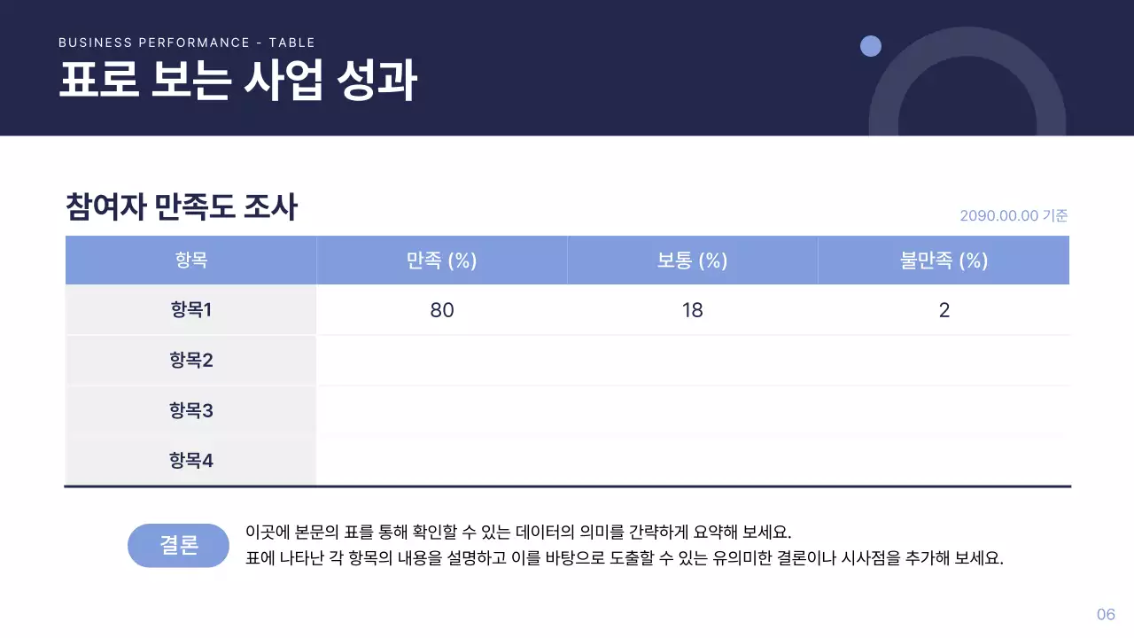 남색 모던 비즈니스 보고서