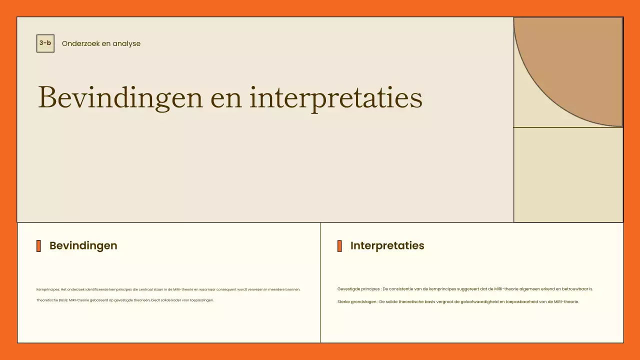 presentatie minimalistisch oranje projectoverzicht