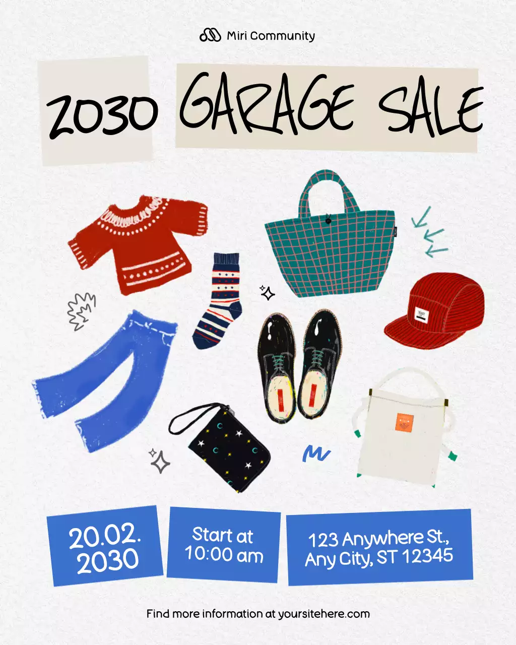 Red and Grey Garage Sale Instagram Post