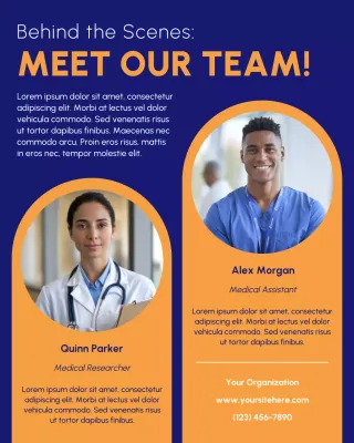 Blue Modern Team Announcement Instagram Post