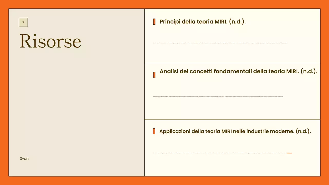 presentazione del progetto minimalista arancione