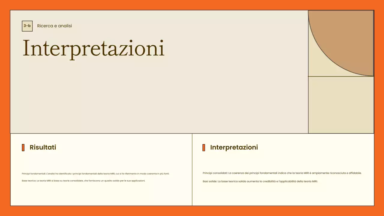 presentazione del progetto minimalista arancione