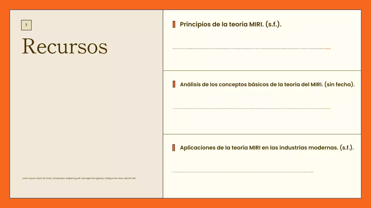 presentación general del proyecto minimalista naranja