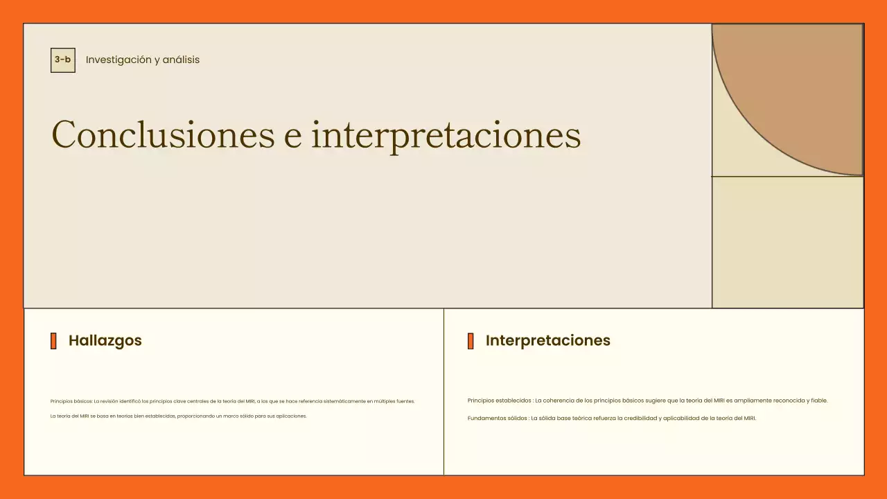 presentación general del proyecto minimalista naranja