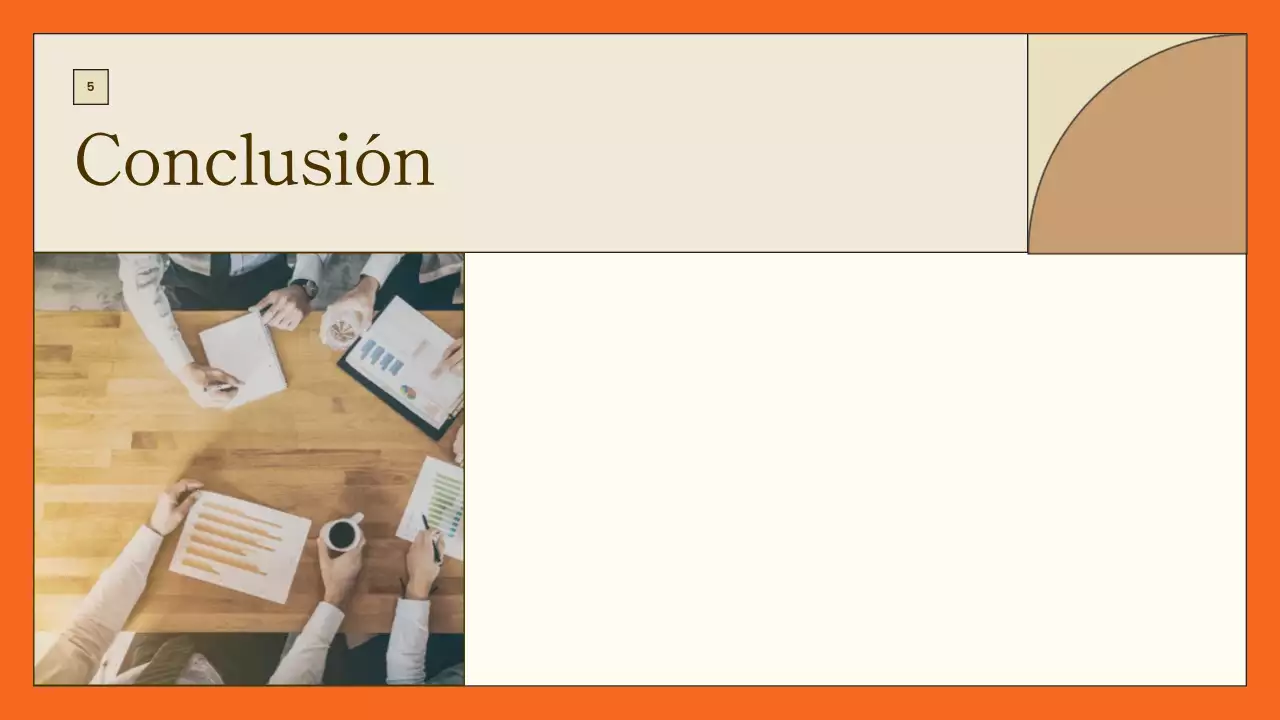 presentación general del proyecto minimalista naranja