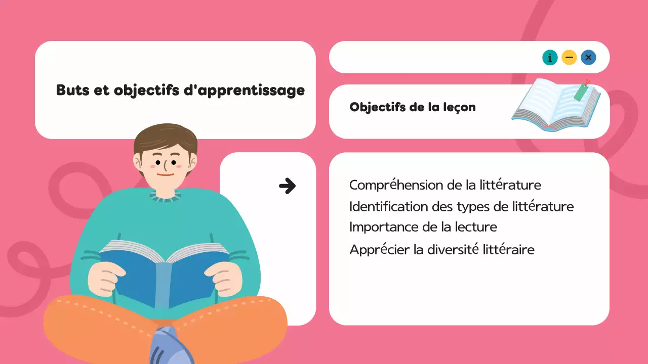 Pourpre illustration créative moderne matériel de cours littérature présentation