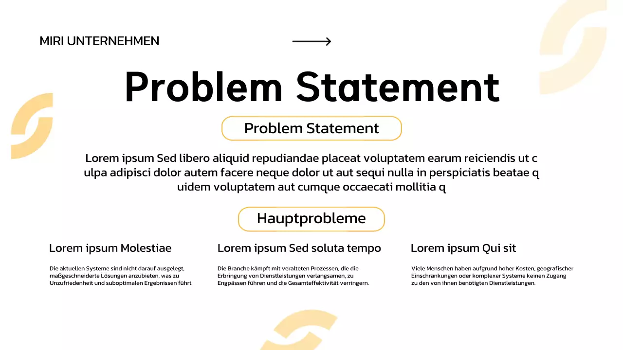 weißes Minimal-Business-Pitch